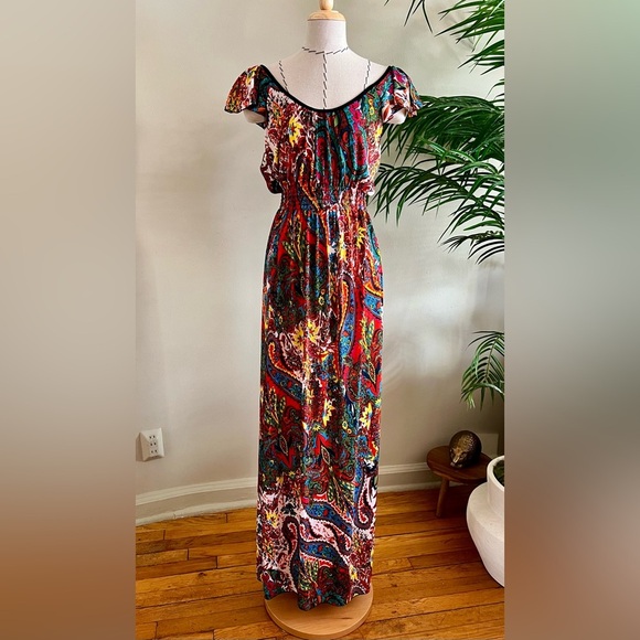 Shui Si Qing Dresses & Skirts - Shui Si Qing Boho Maxi Dress | Size XL (Fits S-XL) | Paisley Print
